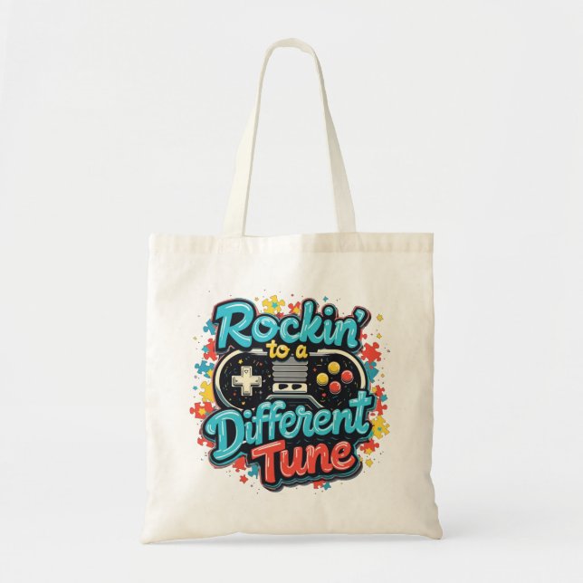 Rockin' to a Different Tune Tote Bag (Front)