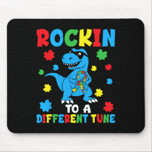 Rockin To Different Tune Dinot-rex Autism Awarenes Mouse Mat