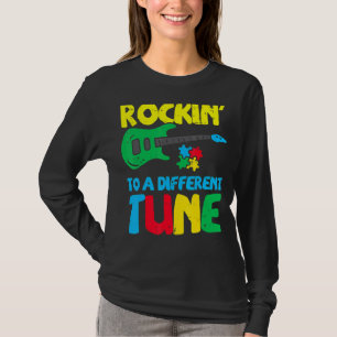 Rockin To Different Tune Guitar Autism Awareness M T-Shirt