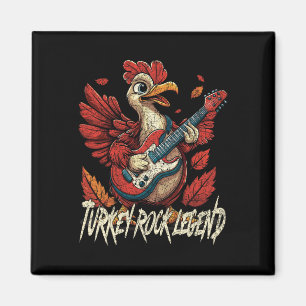 Rockin' Turkey - Fun Musical Thanksgiving Guitar R Magnet