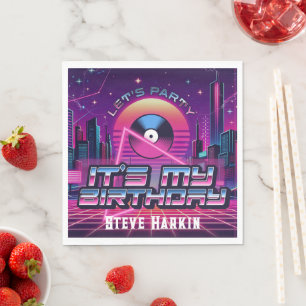 Rockin Vaporwave Party Napkin