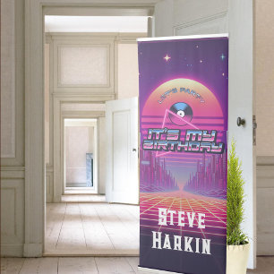 Rockin Vaporwave Party Retractable Banner