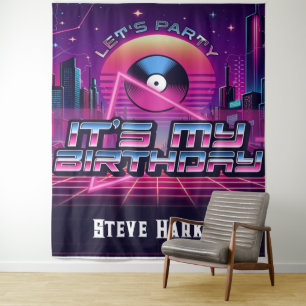 Rockin Vaporwave Party Tapestry