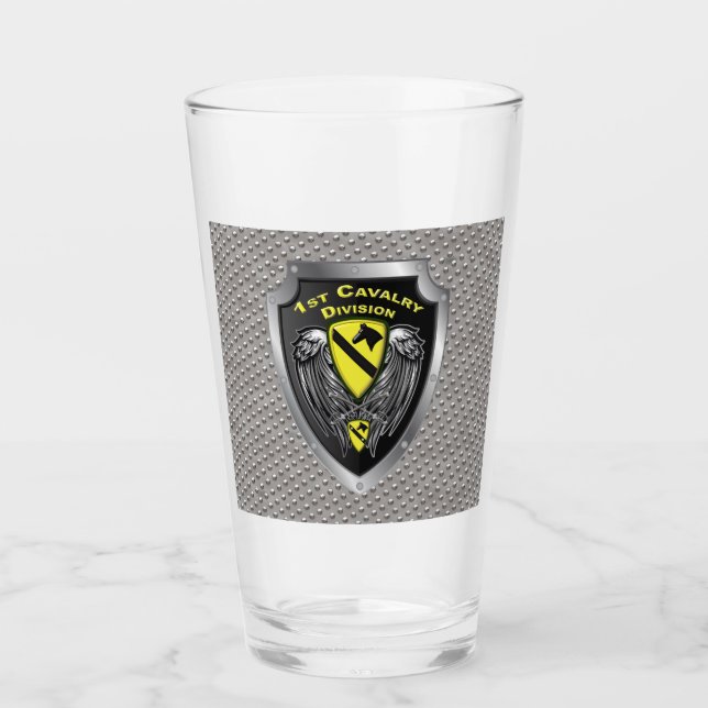 Rocking 1st Cavalry Division Glass (Front)