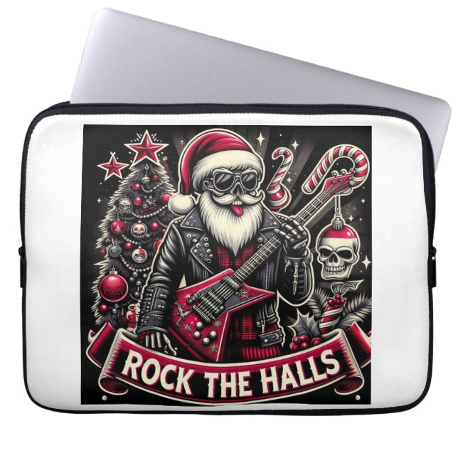 Rocking around the ugly sweater  laptop sleeve (Front)