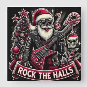 Rocking around the ugly sweater  square wall clock