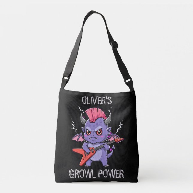 Rocking Baby Dragon - Growl Power Crossbody Bag (Back)