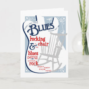 Rocking Blues Birthday Card