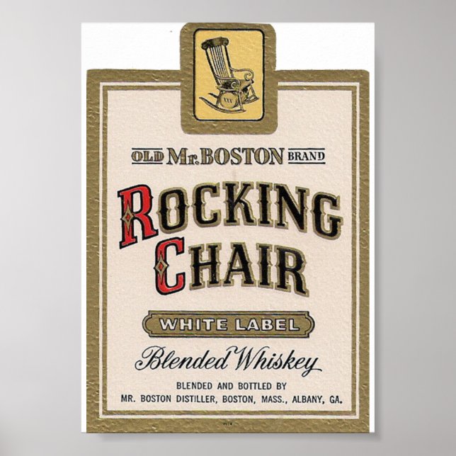 Rocking Chair Blended Whiskey Vintage Cover Ad Poster (Front)