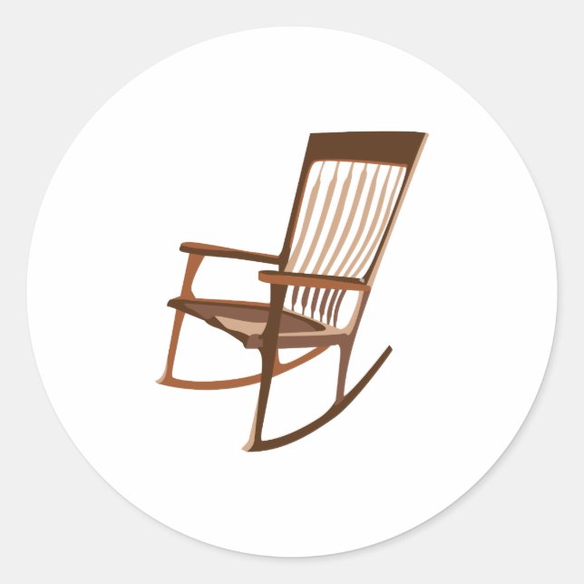 Rocking Chair Classic Round Sticker (Front)