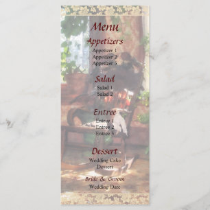 Rocking Chair in Victorian Parlour Wedding Menu