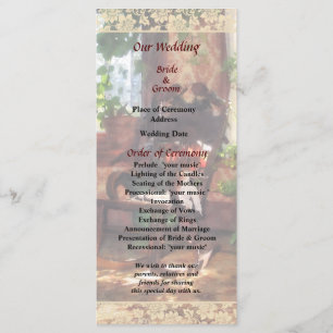 Rocking Chair in Victorian Parlour Wedding Program Programme