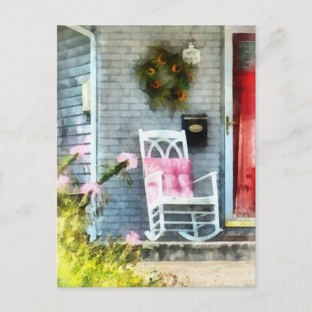 Rocking Chair With Pink Pillow Postcard (Front)
