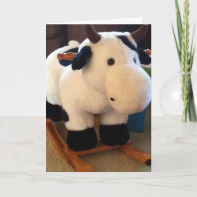 ROCKING COW ***1st BIRTHDAY*** Card (Front)