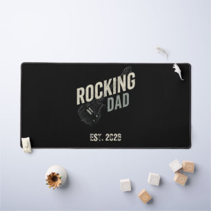 Rocking Dad Vintage Guitar Large Desk Mat