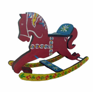 Rocking Dala Horse Christmas Ornament Photo Sculpture Decoration