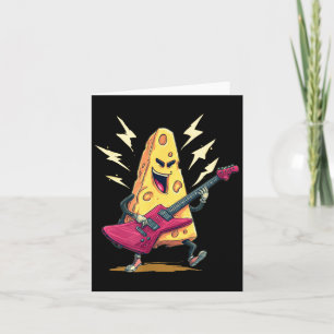 Rocking E-Guitar in Cheese Look for Dairy and Milk Card