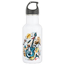 Rocking Guitar Water Bottle
