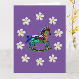 Rocking Horse8.5 x 11 Folded Greeting Card