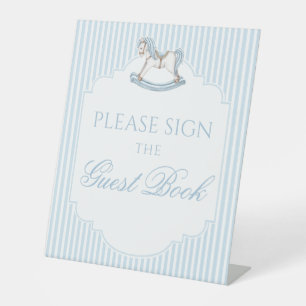 Rocking horse babies a sweet baby shower treat pedestal sign