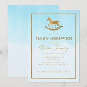Rocking Horse Baby Shower Invitation