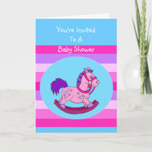 Rocking Horse Baby Shower Invitation