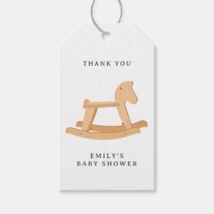 Rocking Horse Baby Shower Minimalist Baby Shower Gift Tags