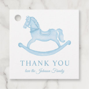 Rocking Horse Baby Shower Thank You Favour Tags