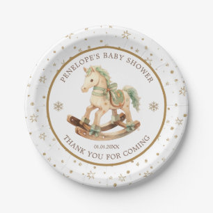 Rocking Horse Baby Shower Thank You Paper Plate