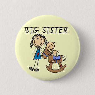 Rocking Horse Big Sister T-shirts and Gifts 6 Cm Round Badge