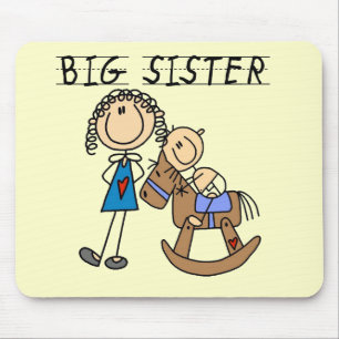Rocking Horse Big Sister T-shirts and Gifts Mouse Mat