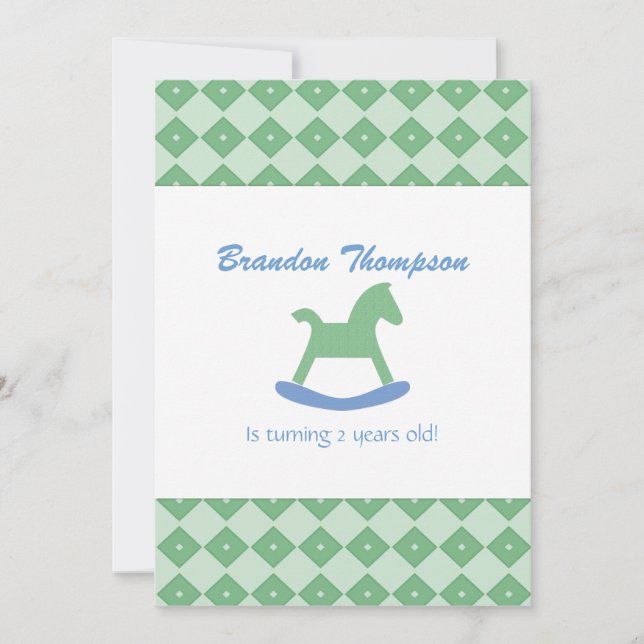 Rocking Horse Birthday Party Invitation (Front)