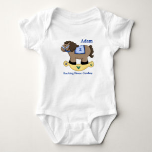 Rocking Horse Blue Infant Creeper