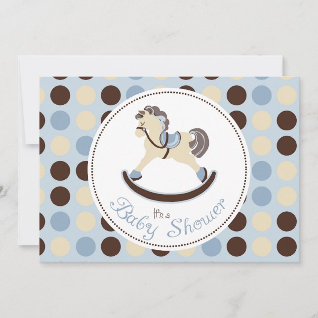 Rocking Horse Boy Invitation Card (Front)