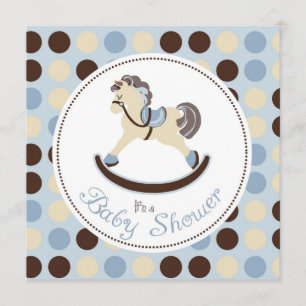 Rocking Horse Boy Invitation Square