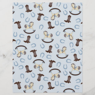 Rocking Horse Boy Scrapbook Paper