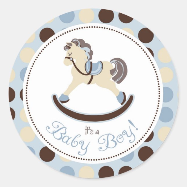 Rocking Horse Boy Sticker (Front)