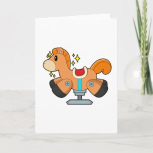 Rocking horse card