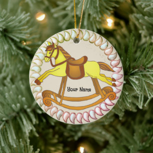Rocking Horse Ceramic Tree Decoration