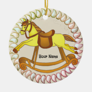 Rocking Horse  Ceramic Tree Decoration