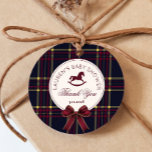 Rocking Horse Classic Christmas Plaid Thank you Favour Tags<br><div class="desc">Rocking Horse Classic Christmas Plaid Thank you Favour Tags
Matching items available.</div>