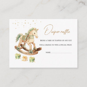Rocking Horse Diaper Raffle  Enclosure Card
