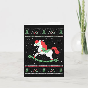 Rocking Horse For Children And Kids Christmas Xmas Card