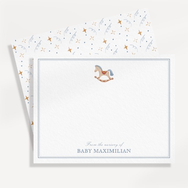 Rocking Horse, from the nursery of, thank you card (Creator Uploaded)