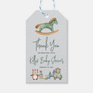 Rocking Horse Gender Neutral Boho Toys Baby Shower Gift Tags