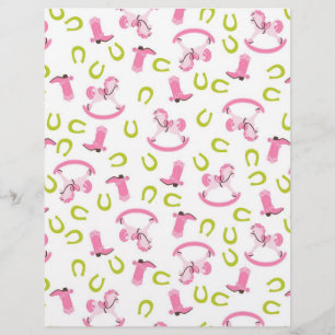 Rocking Horse Girl Dual-Sided Scrapbook Paper