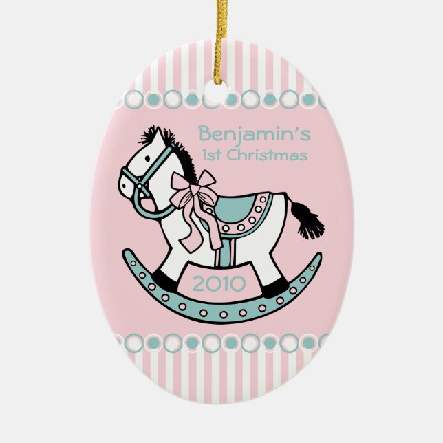 Rocking Horse Personalised Ornament (Front)