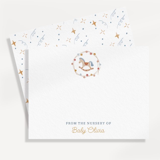 rocking horse, pom-poms, from the nursery of card (Creator Uploaded)