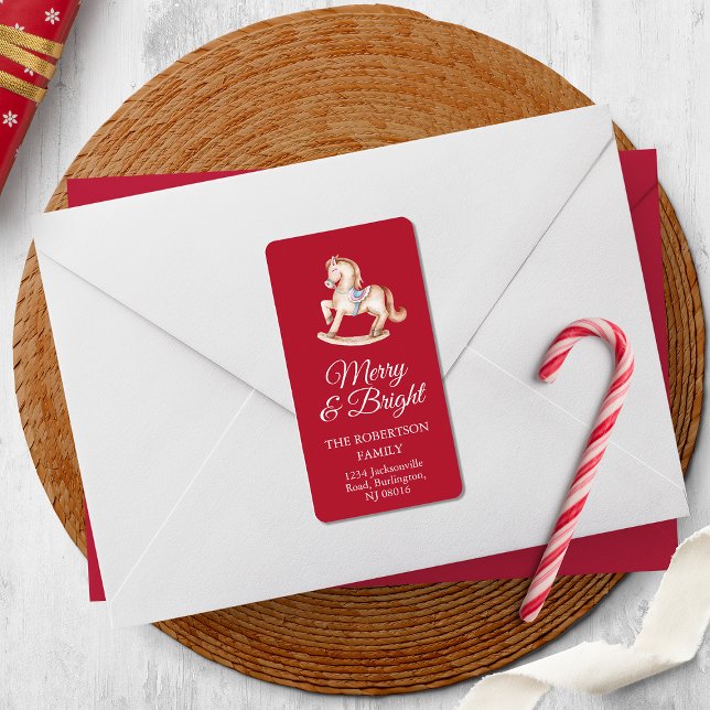 Rocking Horse Return Address Sticker (Creator Uploaded)