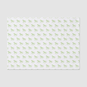Rocking Horse Silhouette Tissue Paper Green